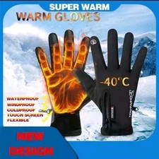 Guanti Termici Impermeabile Touch Screen Invernali Foderato In Pile