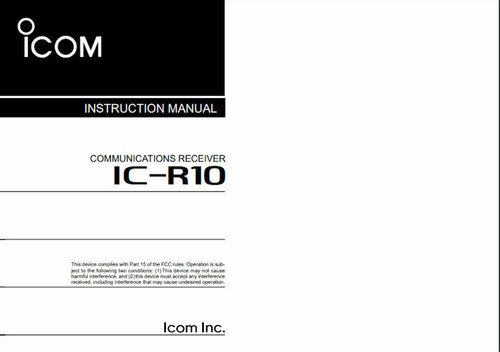 Icom r10 scanner - ic-r10,