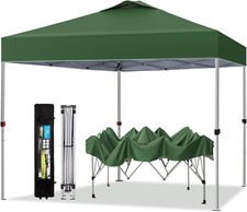 Tenda a baldacchino pop up 10'x10' gazebo pieghevole tenda festa altezza regolabile verde