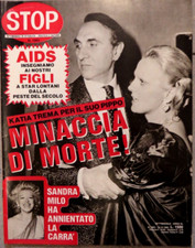 RIVISTA STOP - AIDS KATIA RICIARELLI PIPPO BAUDO SANDRA MILO RAFFAELLA CARRA'