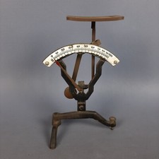 Antica bilancia pesa lettere piccola ferro ceramica da esposizione XX Sec.