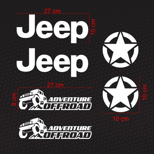 Kit adesivi compatibili jeep - adesivi,