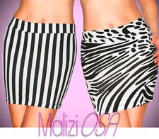 Minigonna Tubino Nero Bianco