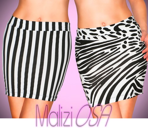 Minigonna tubino nero bianco - minigonna,