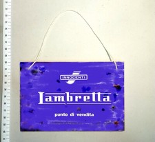 INSEGNA LEGNO RECENTE lambretta innocenti punto vendita garage officina SCOOTER