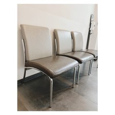 sedia poltroncina fissa da ufficio sala attesa scrivania, Similpelle, Grigia