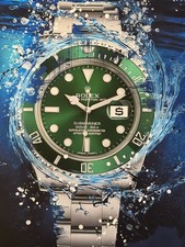 Rolex Submariner 'Hulk' - 116610LV tela astratto pop art quadro arte 50 x 70 cm