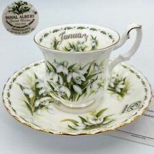 Tazza da caffè in porcellana Royal Albert con mese tazzina inglese Gennaio 1970