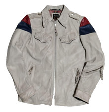 Schott classic RACER giacca blouson uomo taglia S plaid usato lavorazione pelle bovina