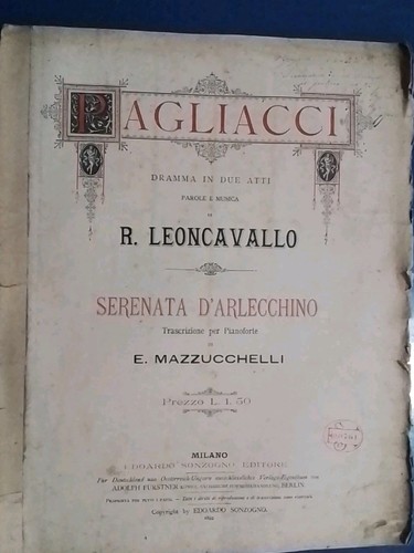 1893 pagliacci r - pagliacci, _