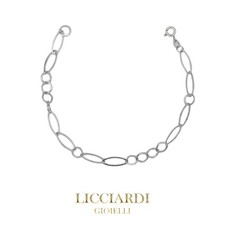Bracciale donna a catena oro bianco 18kt