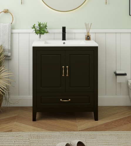 Mobile bagno moderno nero - mobile, 30"