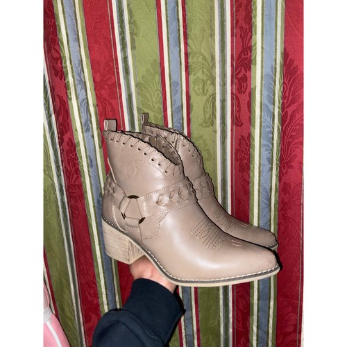 Stivaletti stringati taupe - stivaletti, |