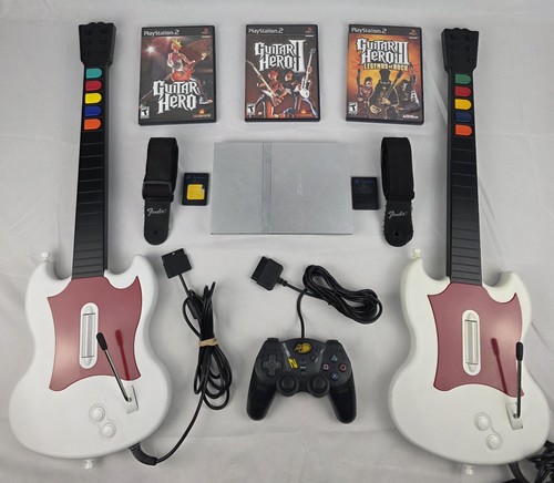 Ps2 slim silver guitar hero - silver,