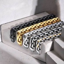 Braccialetti Uomo Acciaio Inox Braccialetto Link Cinturino Catena Padri Regalo