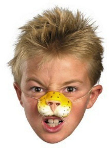 Costume baffi naso - , tigre