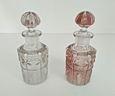 Coppia di Bottigliette Bottiglie In Vetro fine lavorato epoca 900 da collezione