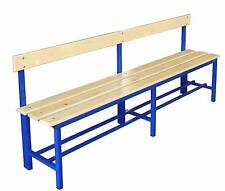 (04) PANCA SPOGLIATOIO LUNGHEZZA MT 2 IN ACCIAIO CON SEDUTA E SCHIENALE 