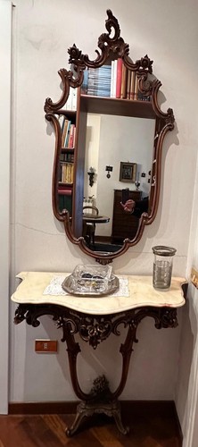 Antica consolle con specchiera