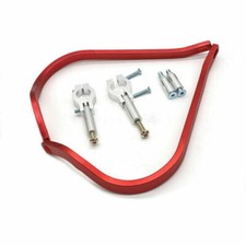 2x Protezione Mani Paramani Alluminio per Universale rosso Manubrio Moto