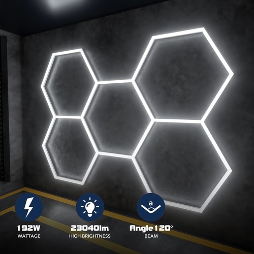 Lampada led esagonale tubi - led,