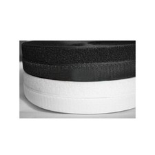 25 metri NASTRO A STRAPPO velcro da 2 cm maschio/femmina bianco/nero hook/loop