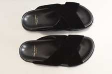 Sandali Jimmy Cross in pelle velluto YSL SAINT LAURENT ciabatte slide 39,5
