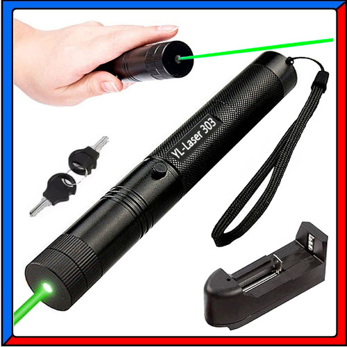 Puntatore laser verde potente - verde,