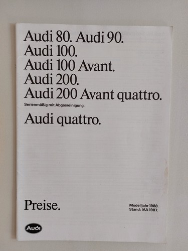 Listino prezzi audi per salone - prezzi,