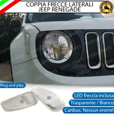 COPPIA FRECCE LATERALI A LED BIANCHE TRASPARENTE JEEP RENEGADE MY2019 CANBUS