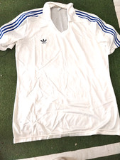 Adidas Vintage 80 Football shirt Trikot maglia bianca blu tg XL camoseta jersey