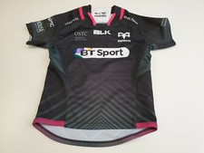T-SHIRT RUGBY MM646 RAGAZZO NERA ROSA OSPRAY BT SPORT OSTC ETÀ 8 ANNI
