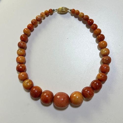 Collana corallo africano 22mm - corallo,