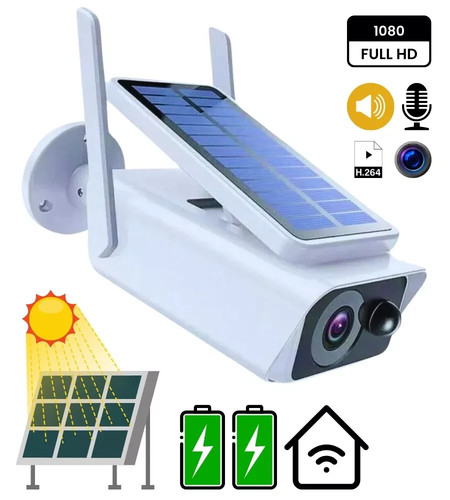 Telecamera con pannello solare - con,