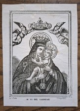 MADONNA DEL CARMINE Litografia