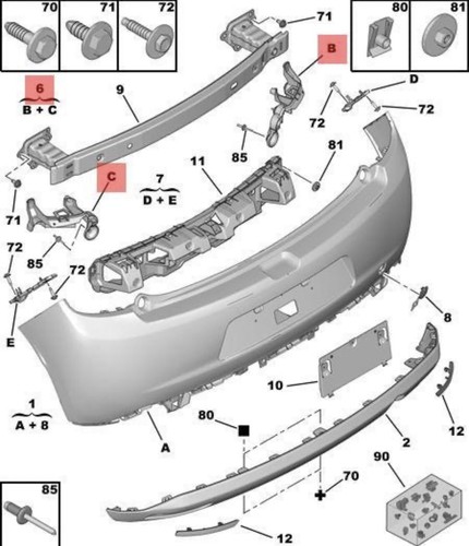 Citroen kit staffa supporto - kit,