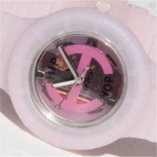 Orologio da donna Breil Hip Hop orologio in silicone Ghost 32 mm rosa chiaro HWU0099 NUOVO 