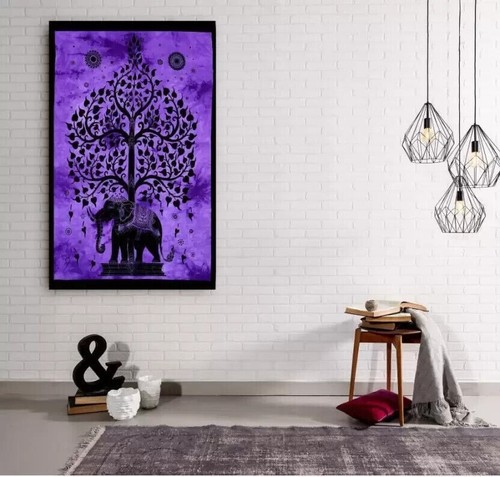 Arazzo albero elefante hippie