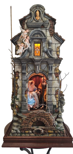 Presepe napoletano chiesetta - presepe,