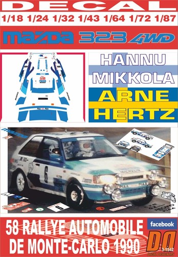 Decal mazda 323 4wd mikkola - mazda,