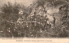 dm505  gimigliano processione madonna della parita' e s.giuseppe catanzaro 1912