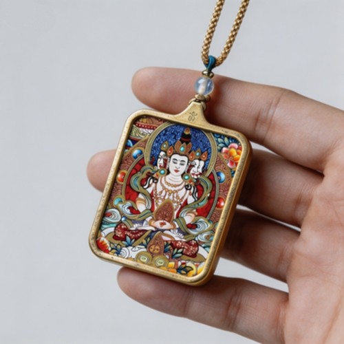 Ciondolo thangka tibetano - ciondolo,