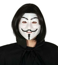 Maschera bianca con baffi