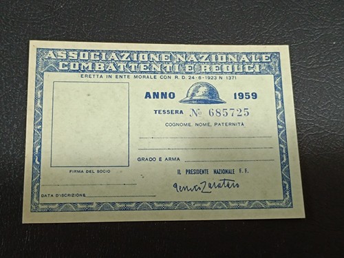 Tessera associazione nazionale - tessera,