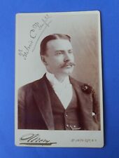 Foto epoca Antica Cabinet Frederic Penfield Ambasciatore Egitto Autografo 1893