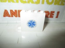 Lego - 1x Panel 1x4x3 Blue EMT