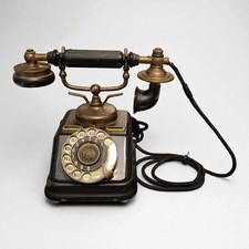 Telefono Fisso Antico Kjobenhavns Aktieselskab Telefon, Made in Denmark 1900