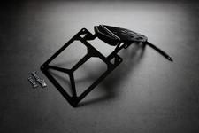 Portatarga Pieghevole Moto Universale Nero ATTENZIONE PERICOLO PUBBLICO ≥125cc