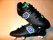 SCARPE CALCIO LOTTO JUNIOR  AVVITABILI  MISURA 35 ITALIA  MAI USATE