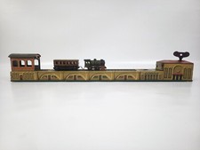 ARNOLD OLD TIN TOY TRAIN WIND UP GIOCO TRENO PISTA LATTA CARICA GERMANY VINTAGE